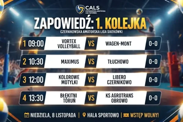 Czernikowska Amatorska Liga Siatkówki startuje – znamy pierwszą kolejkę