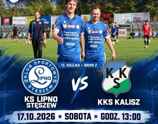 KS Lipno Stęszew kontra KKS Kalisz – 13. kolejka Betclic 3 Ligi w Stęszewie