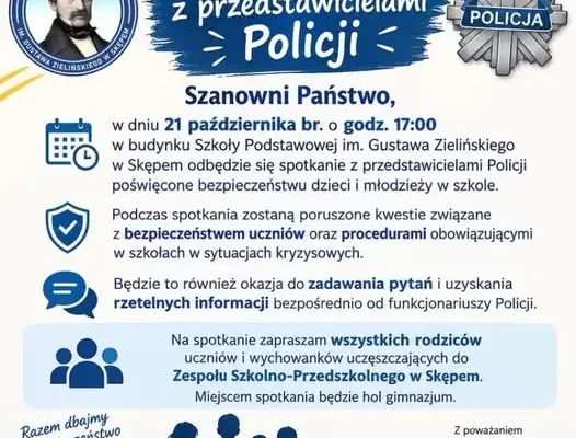 Skępe: spotkanie z policją o bezpieczeństwie uczniów już 21 października
