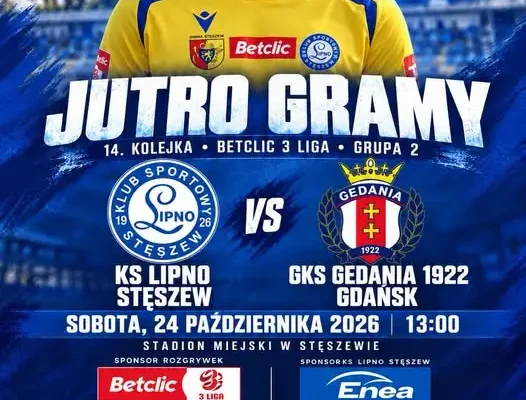 KS Lipno Stęszew podejmie Gedanię Gdańsk. Historyczny mecz już w sobotę